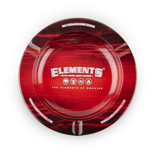 ELEMENTS RED Metal Ashtray