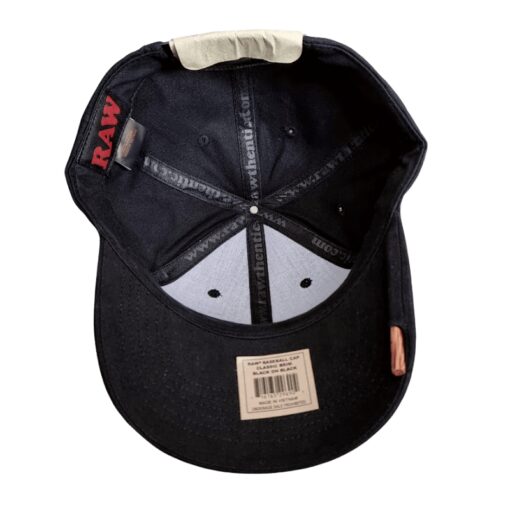 RAW Baseball Snapback Cap – Black on Black