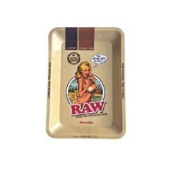RAW Metal Rolling Tray – Girl (Mini)