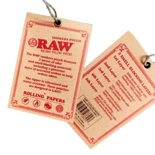 RAW Smell-Blocking Pouch Label