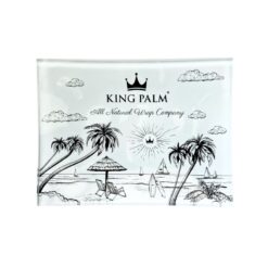 KING PALM Shatterproof Glass Rolling Tray - Beach (Small)