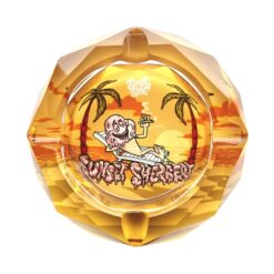 BEST BUDS Crystal Glass Ashtray - Sunset Sherbert