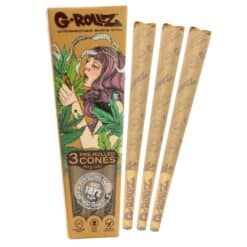 G ROLLZ Unbleached King Size Cones - 3 Pack