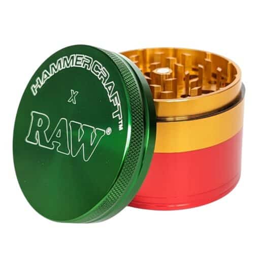 RAW x HAMMERCRAFT Grinder 63mm – Rasta (Large)