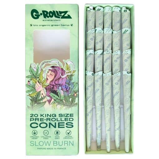 G ROLLZ Green Hemp King Size Cones - 20 pack