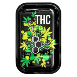 FIRE-FLOW Rolling Tray - THC Molecule (Medium)