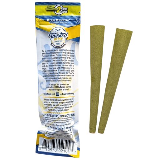 TWISTED Hemp Cones - Blue Banana