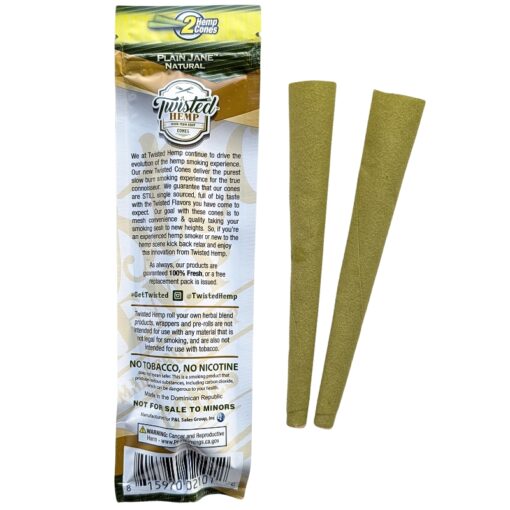 TWISTED Hemp Cones - Plain Jane